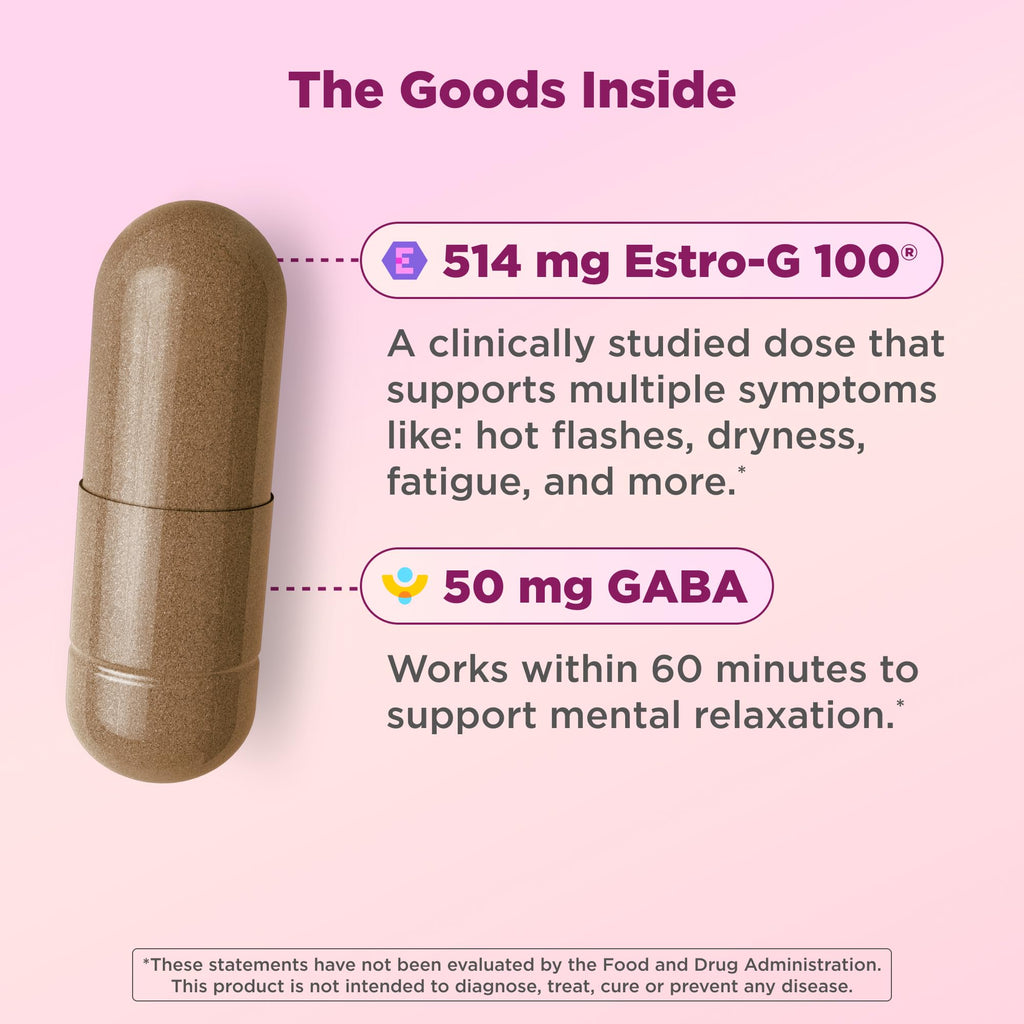 OLLY Mellow Menopause Capsules for Women | EstroG-100 & GABA

