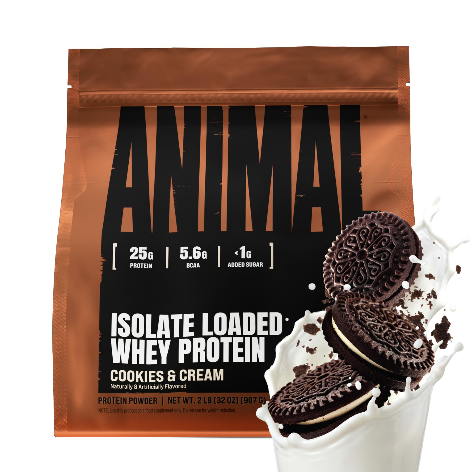 Animal Whey Isolate Protein Powder - 25g Protein, Digestive Enzymes