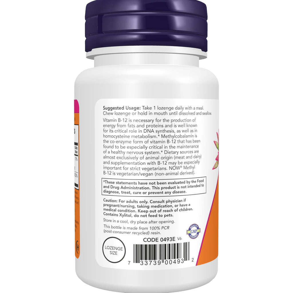 NOW Foods Methyl B-12 Methylcobalamin 5,000 mcg Vitamin B12

