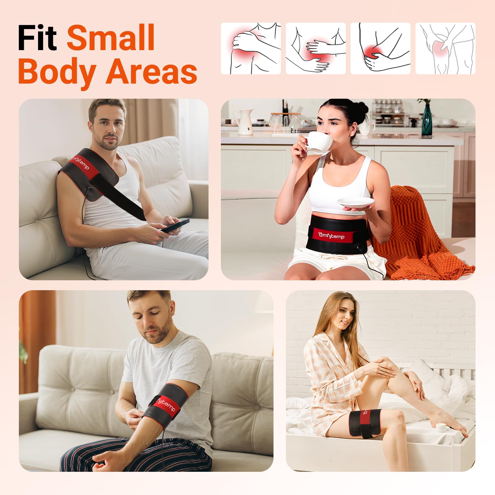 Comfytemp Red Light Therapy Pad - Wearable Infrared Wrap

