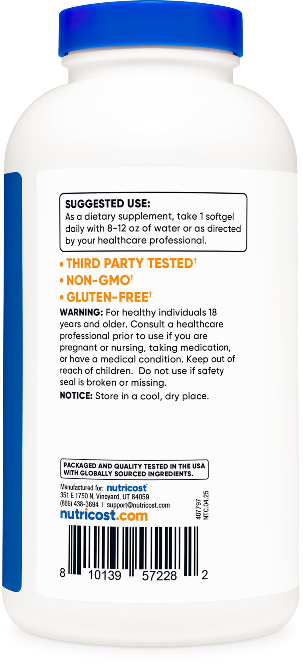 Nutricost Fish Oil Omega-3 Softgels - EPA & DHA

