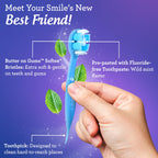 GuruNanda Mini Disposable Toothbrush with Toothpaste

