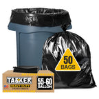 Tasker 55 Gallon Heavy Duty Trash Bags | Contractor Grade


