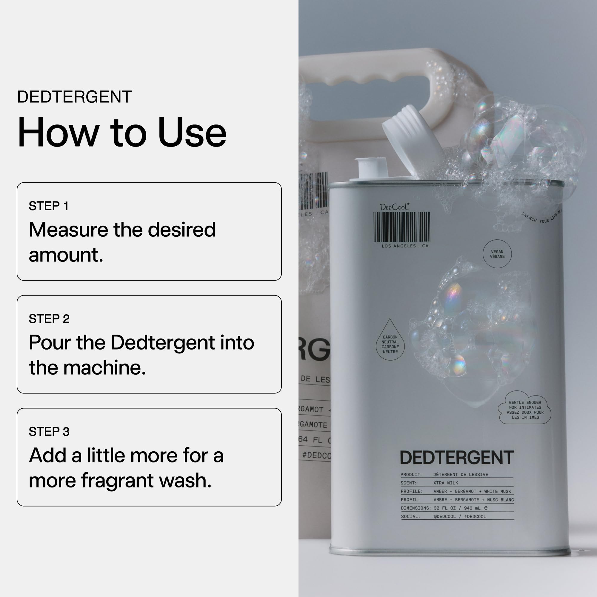 DedCool Liquid Laundry Detergent - Plant-Based Cleaning

