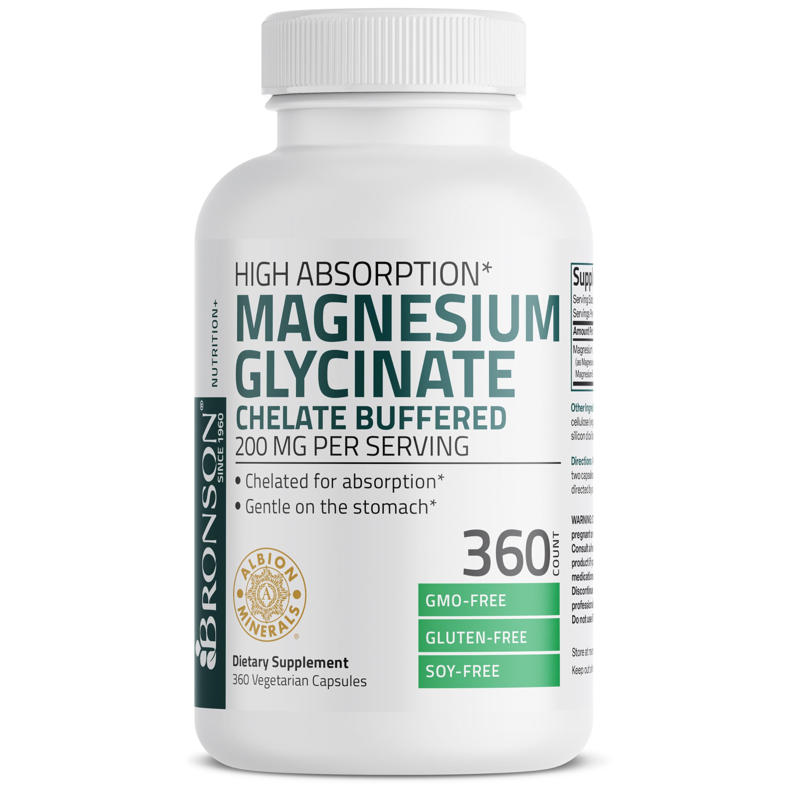 Bronson Magnesium Glycinate Chelated Supplement

