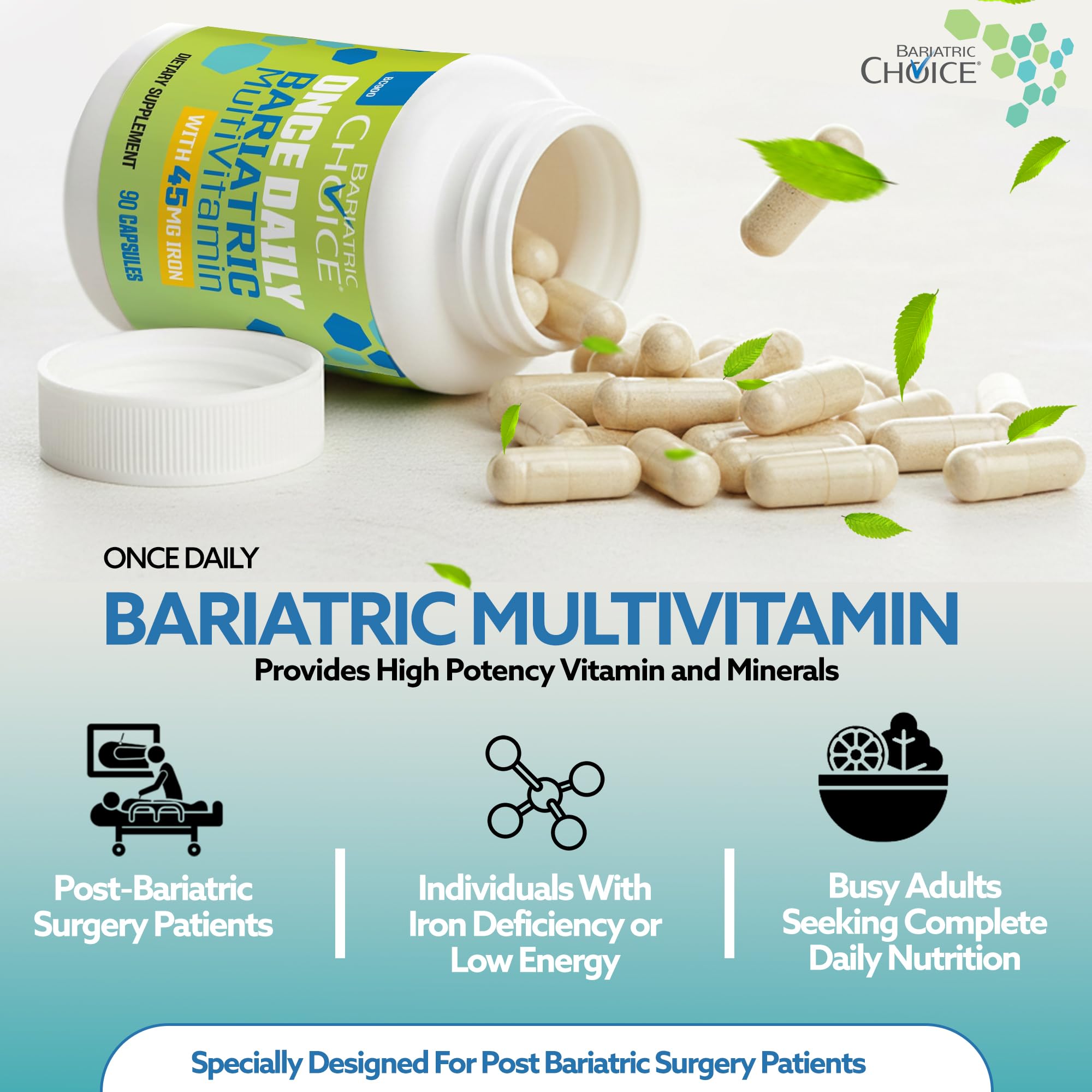 Bariatric Choice Multivitamin with Iron – Once Daily Capsule

