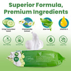 Adult Scented Wet Wipes for Incontinence - Aloe Vera & Vit E

