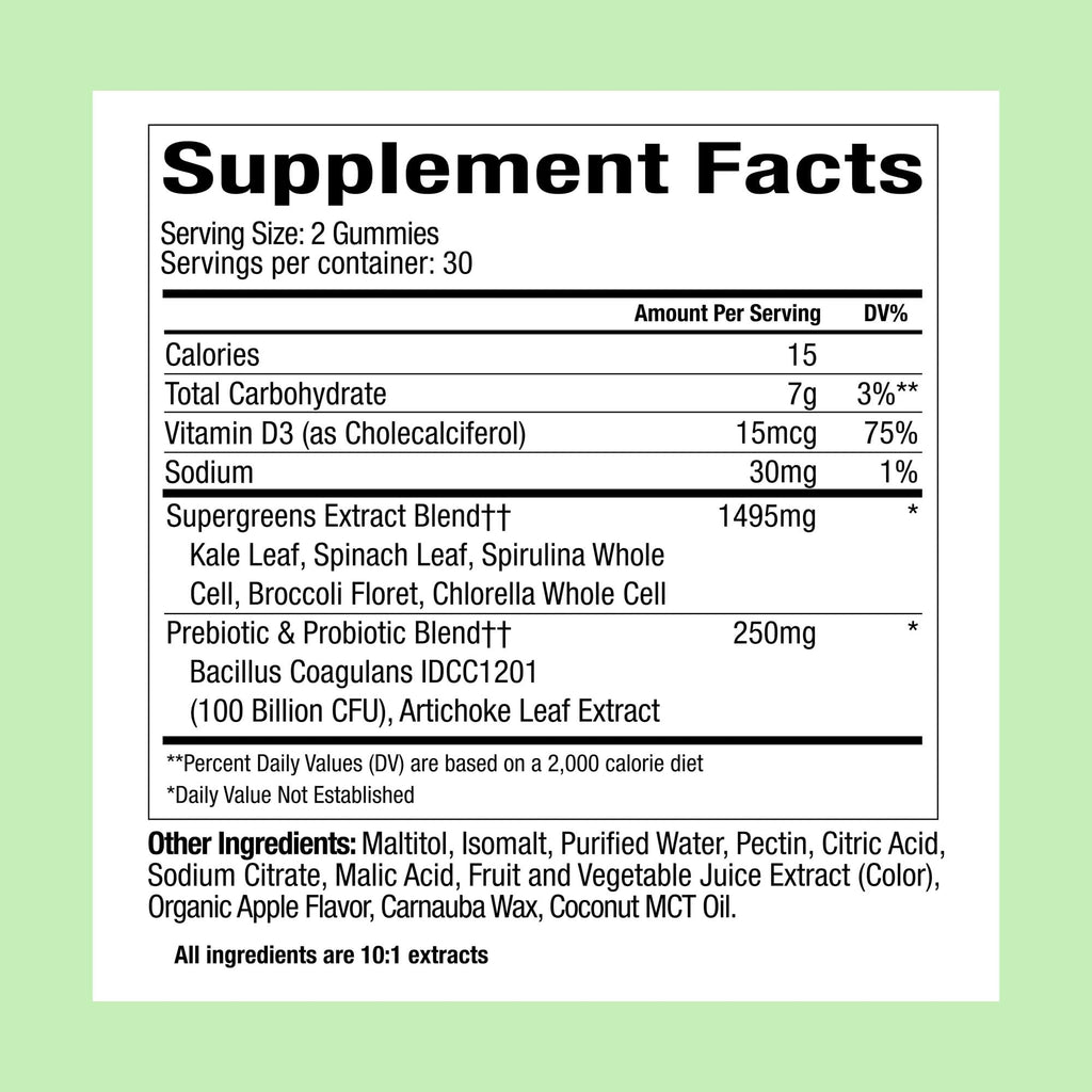 Plant People WonderGreens Veggie Gummies with Probiotics

