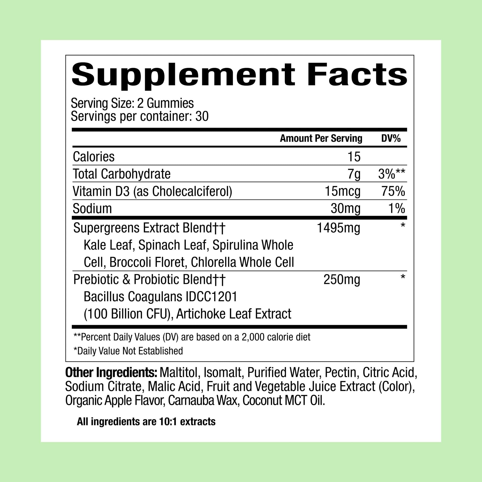 Plant People WonderGreens Veggie Gummies with Probiotics

