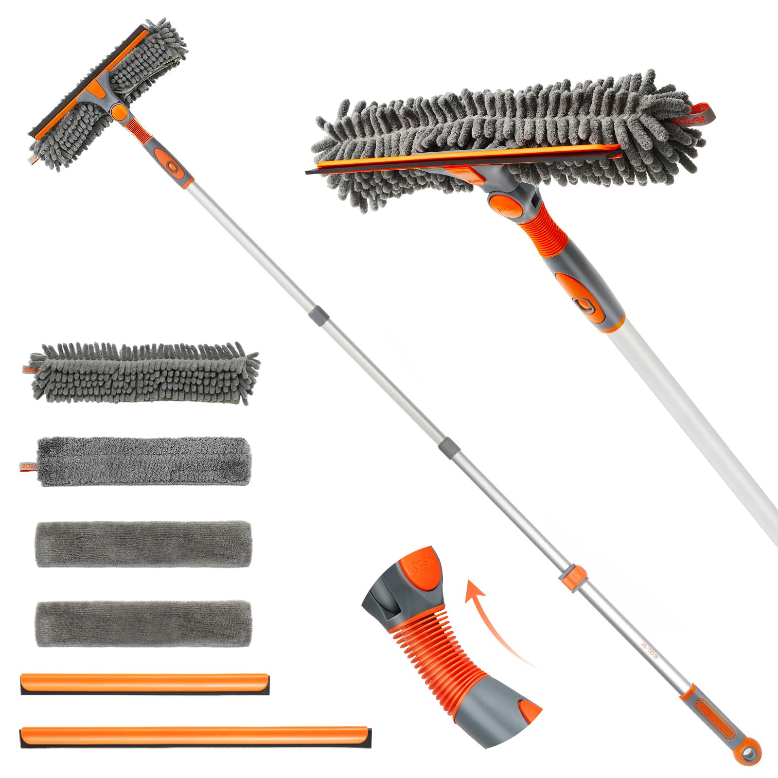 Eazer 2-in-1 Window Cleaning Kit | Telescopic Pole

