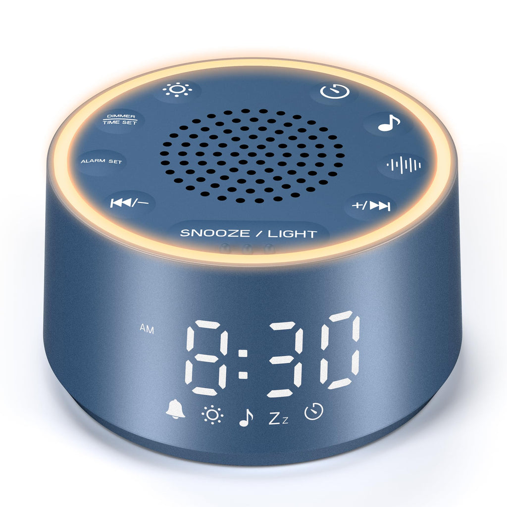 Dreamegg D1 Nova Sound Machine Alarm Clock with 25 Sounds and 7 Gentle Alarms
