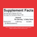 MaryRuth's Organic Methyl B12 Spray 1,500 mcg

