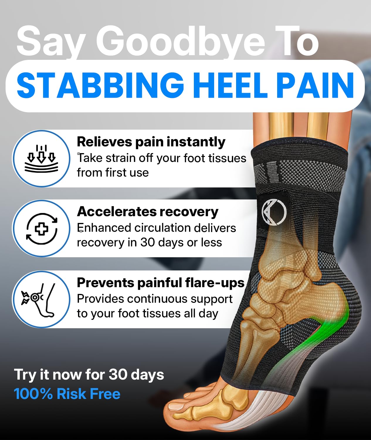 Koprez Plantar Fasciitis Sleeve - Ankle Support

