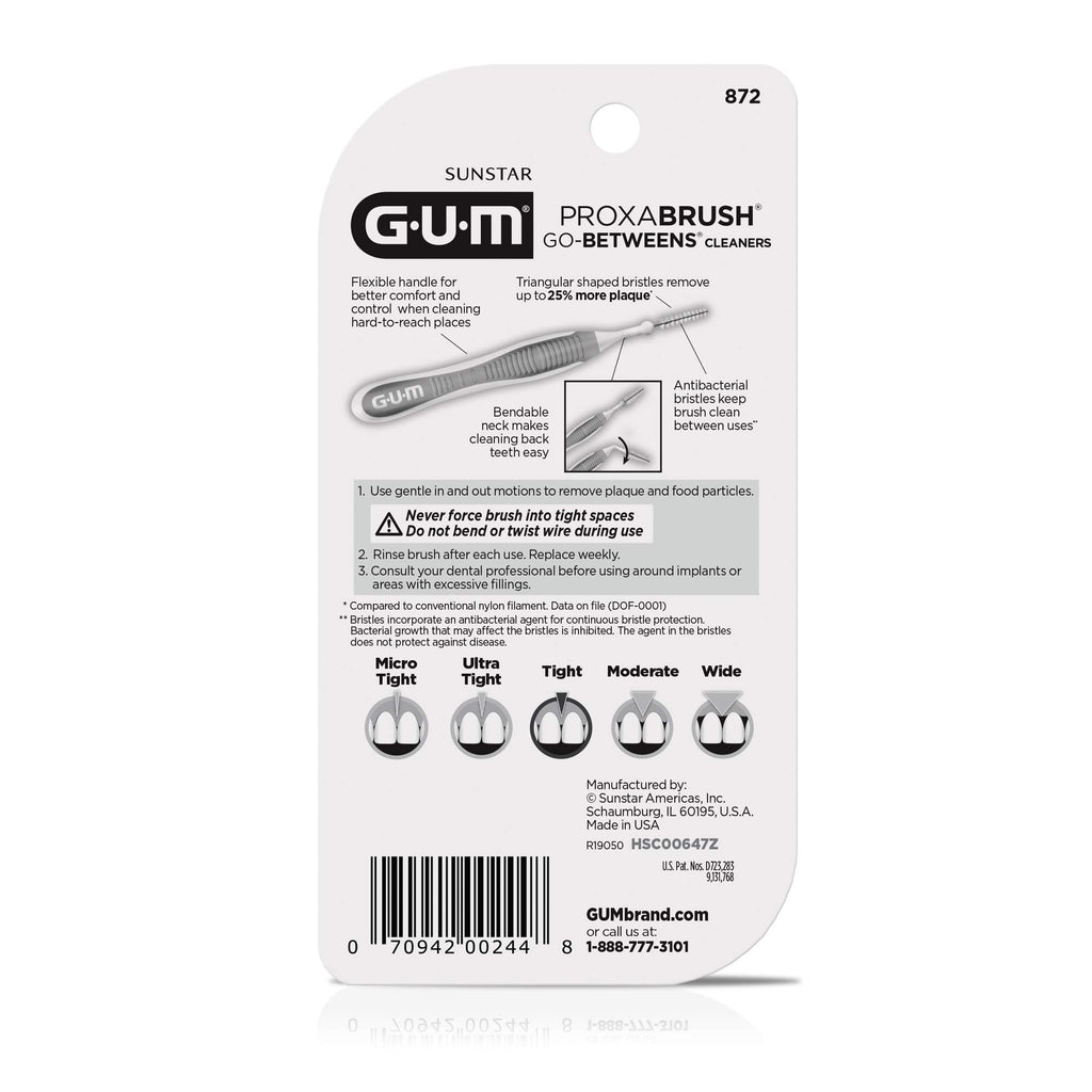 GUM Proxabrush Go-Betweens Tight Interdental Brushes

