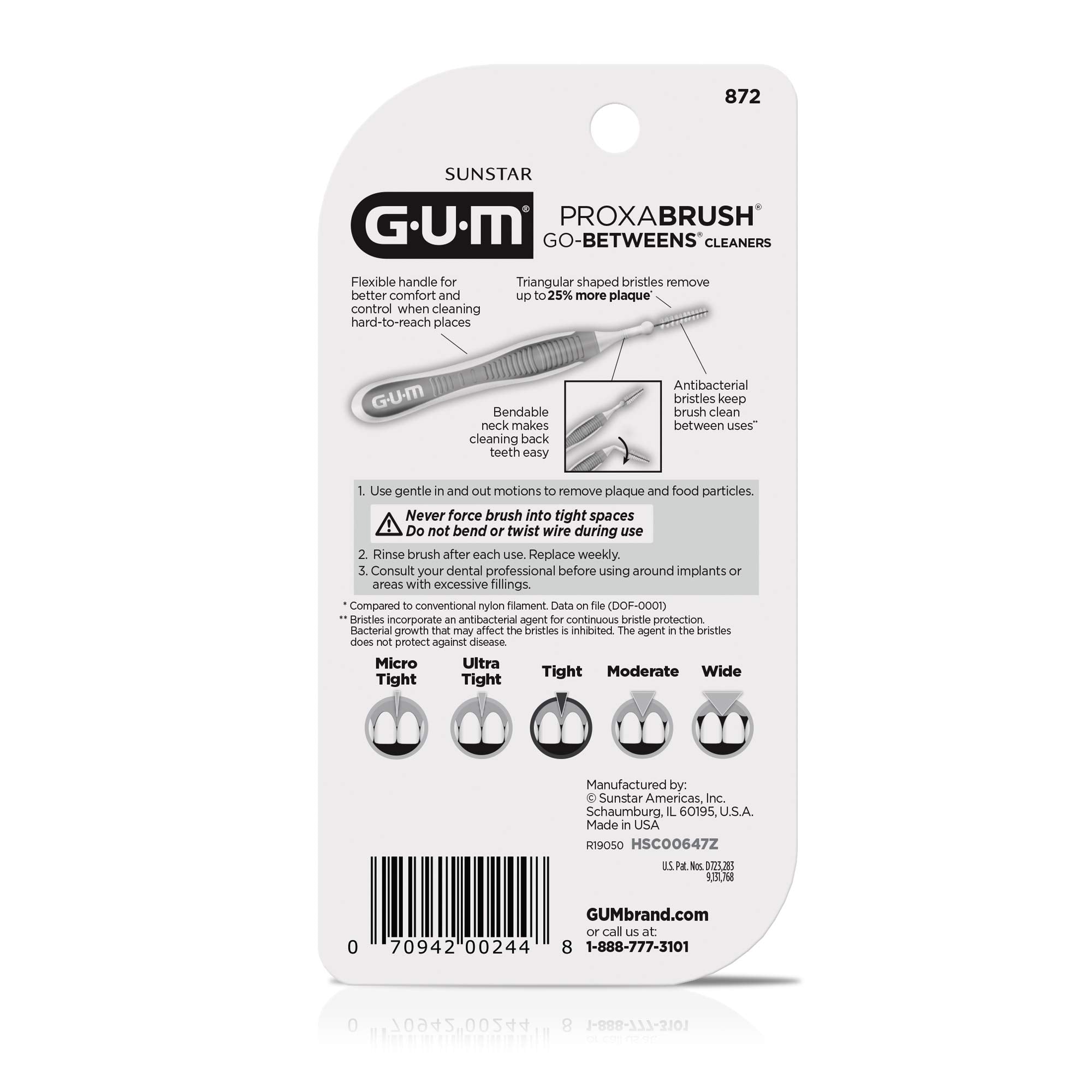 GUM Proxabrush Go-Betweens Tight Interdental Brushes


