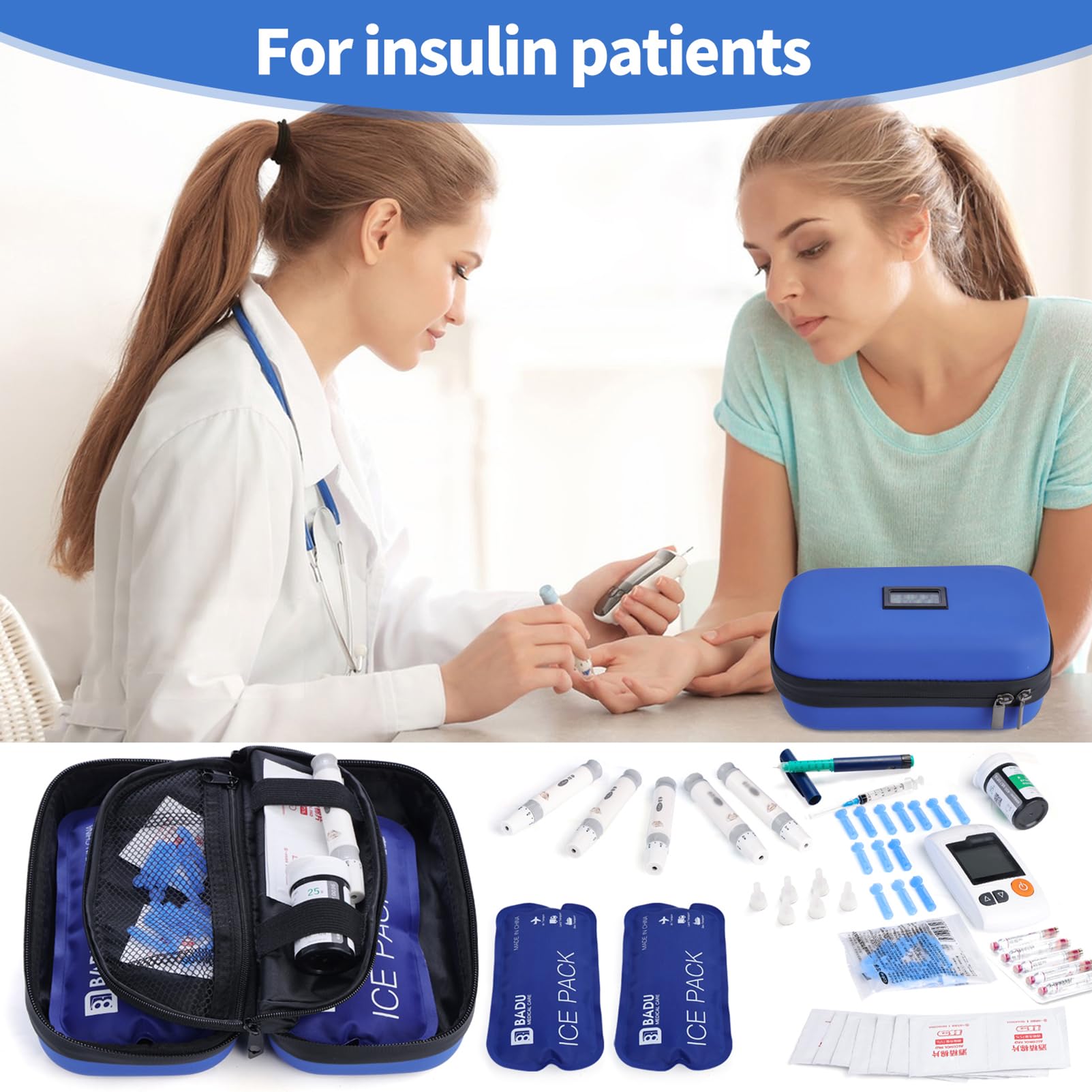 Insulin Cooler Travel Case with Temperature Display

