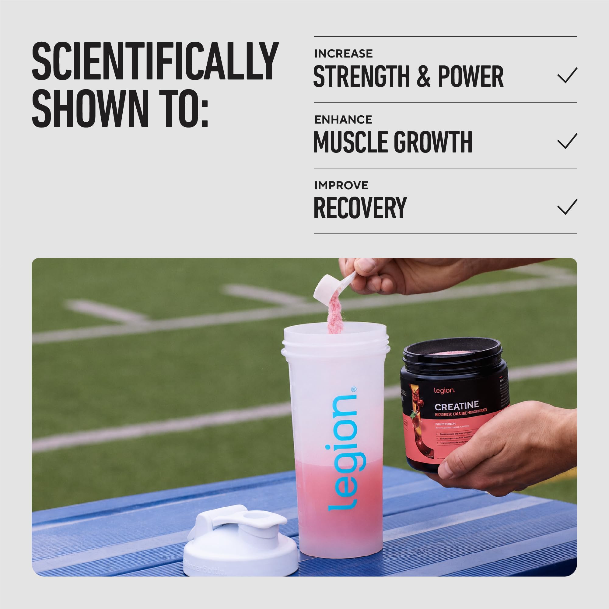Legion Micronized Creatine Monohydrate for Muscle Gain


