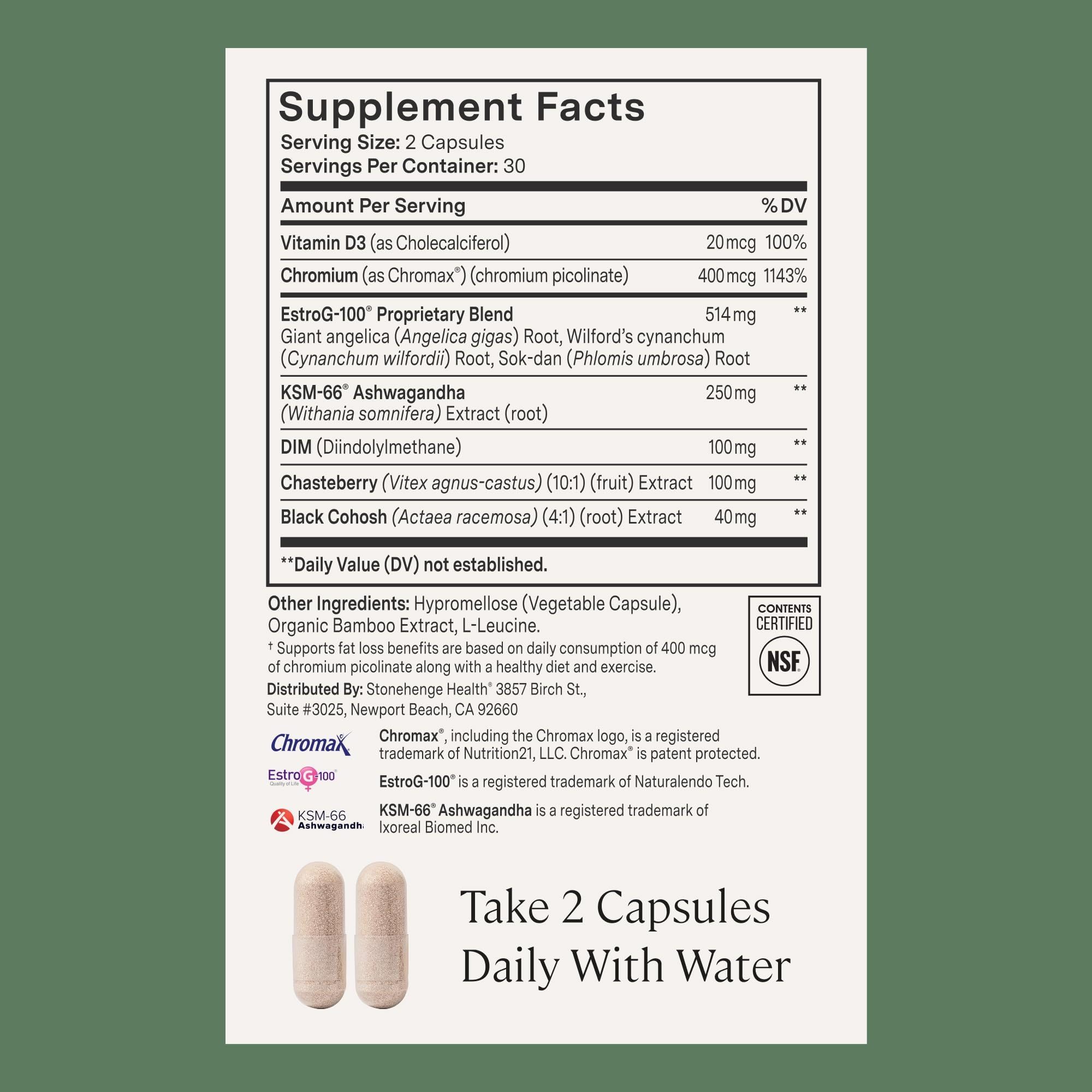 Stonehenge Health Hormonal Balance Support Supplement

