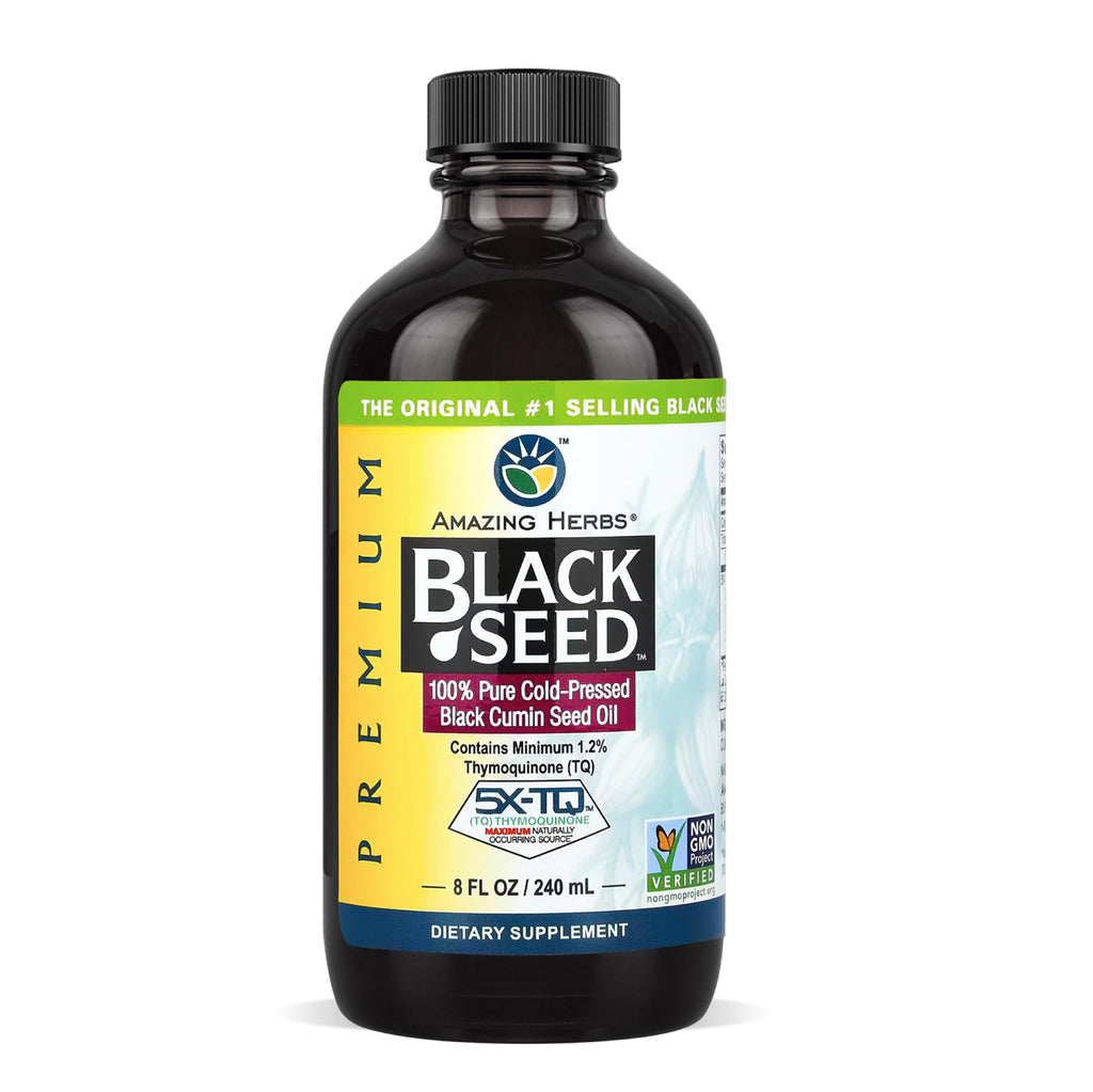 Amazing Herbs Black Seed Oil Liquid Dietary Supplement

