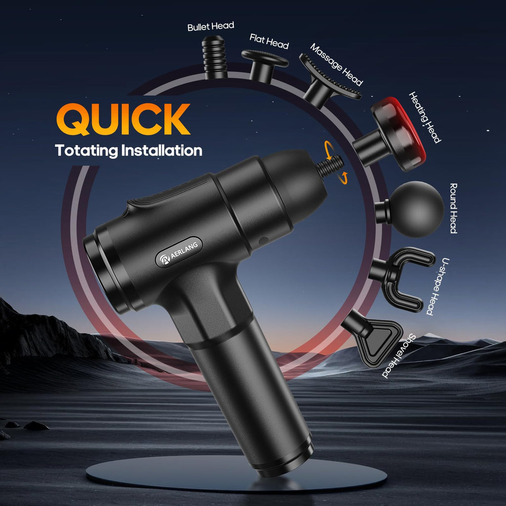 AERLANG Heated Massage Gun | Deep Tissue Percussion Therapy

