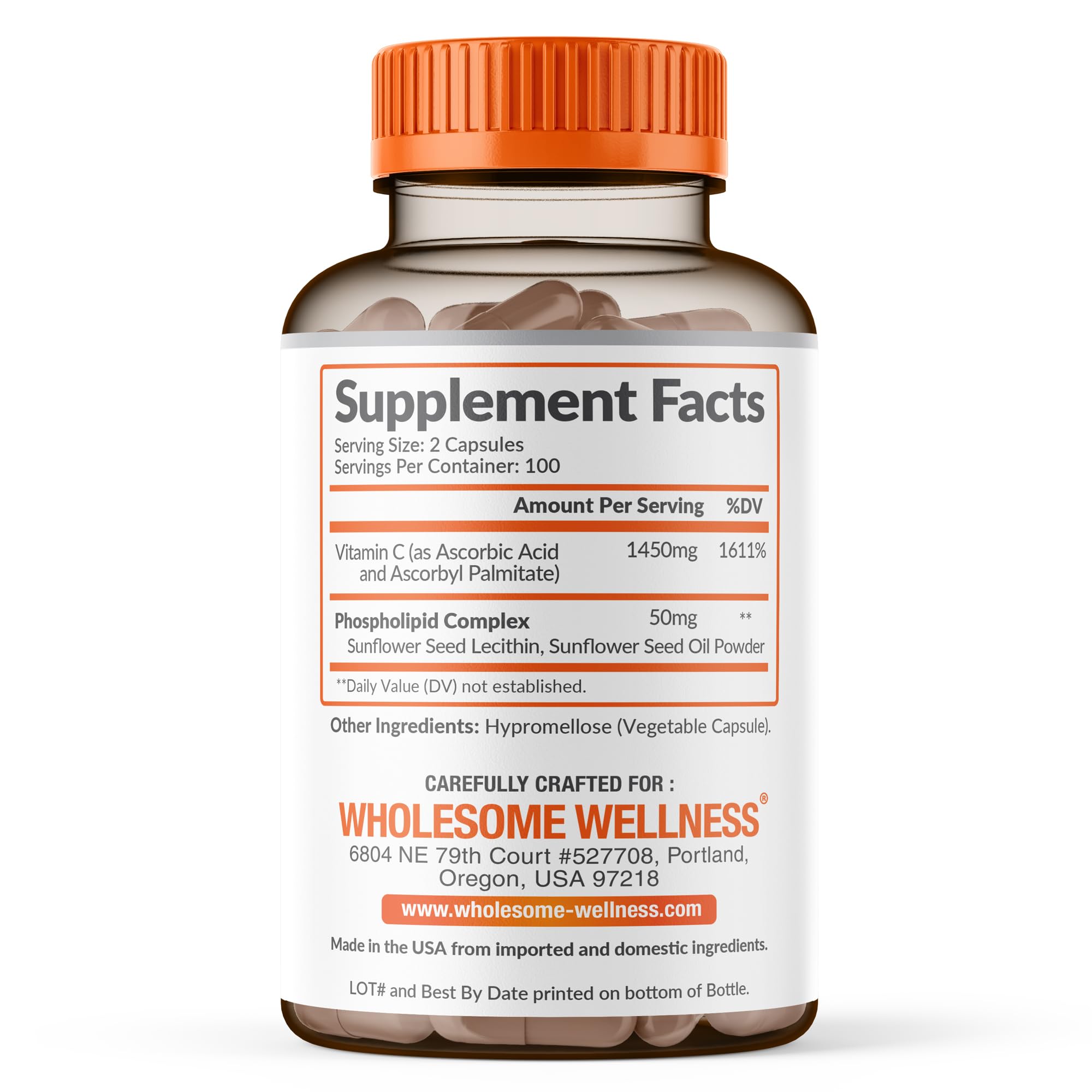 Wholesome Wellness Liposomal Vitamin C for Immune Support

