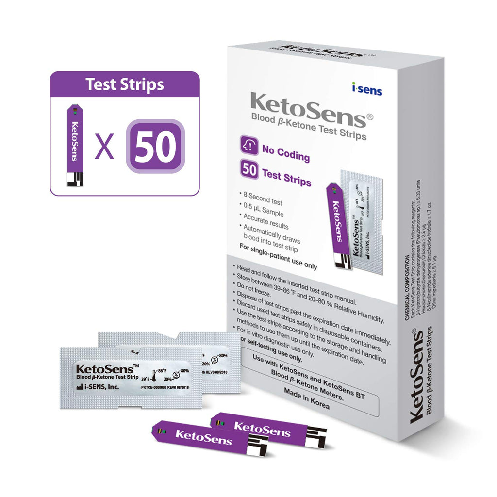 KetoSens Blood Ketone Test Strips | Ketosis Monitoring

