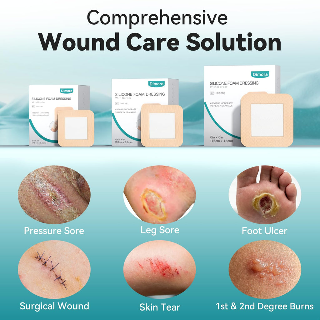Dimora Silicone Foam Dressing with Adhesive Border

