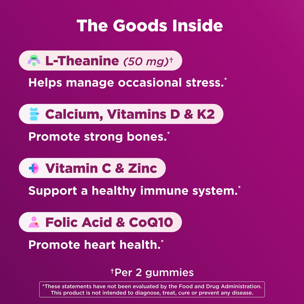 OLLY Women's Multivitamin Gummies for Heart & Immune Support

