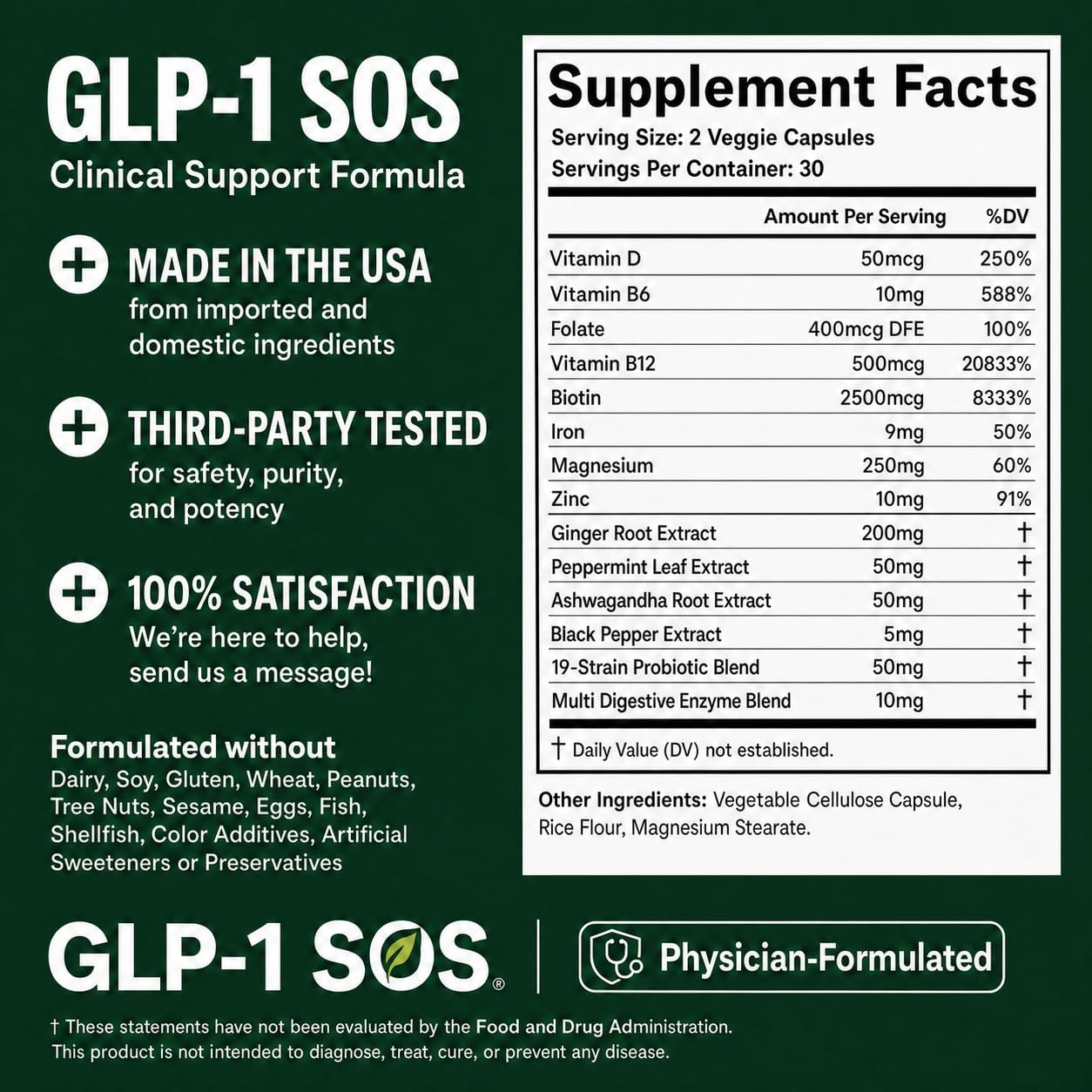 GLP-1 SOS Digestive Support | Physician-Formulated

