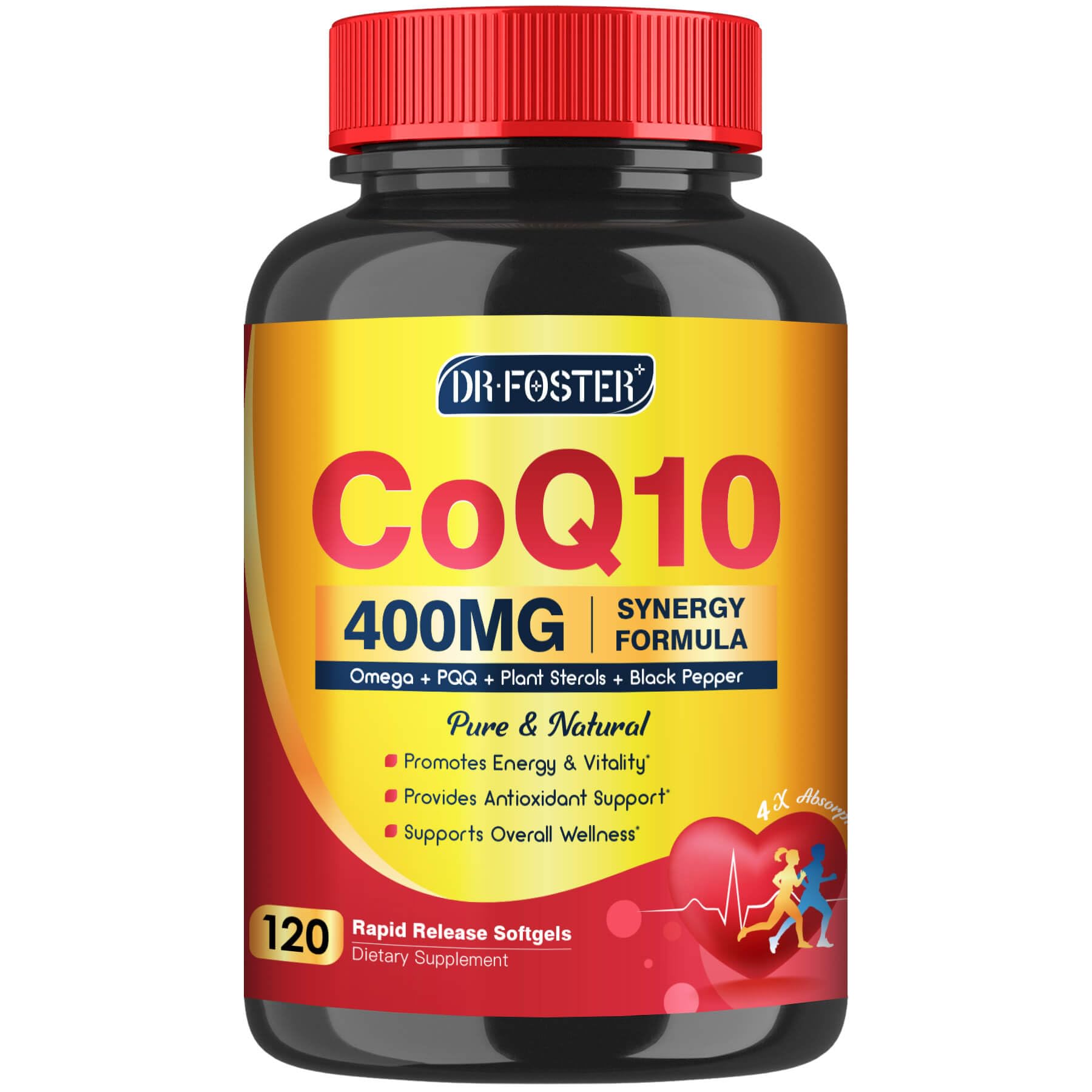 DRFOSTER CoQ10 400mg Softgels with PQQ & Omega 3-6-9

