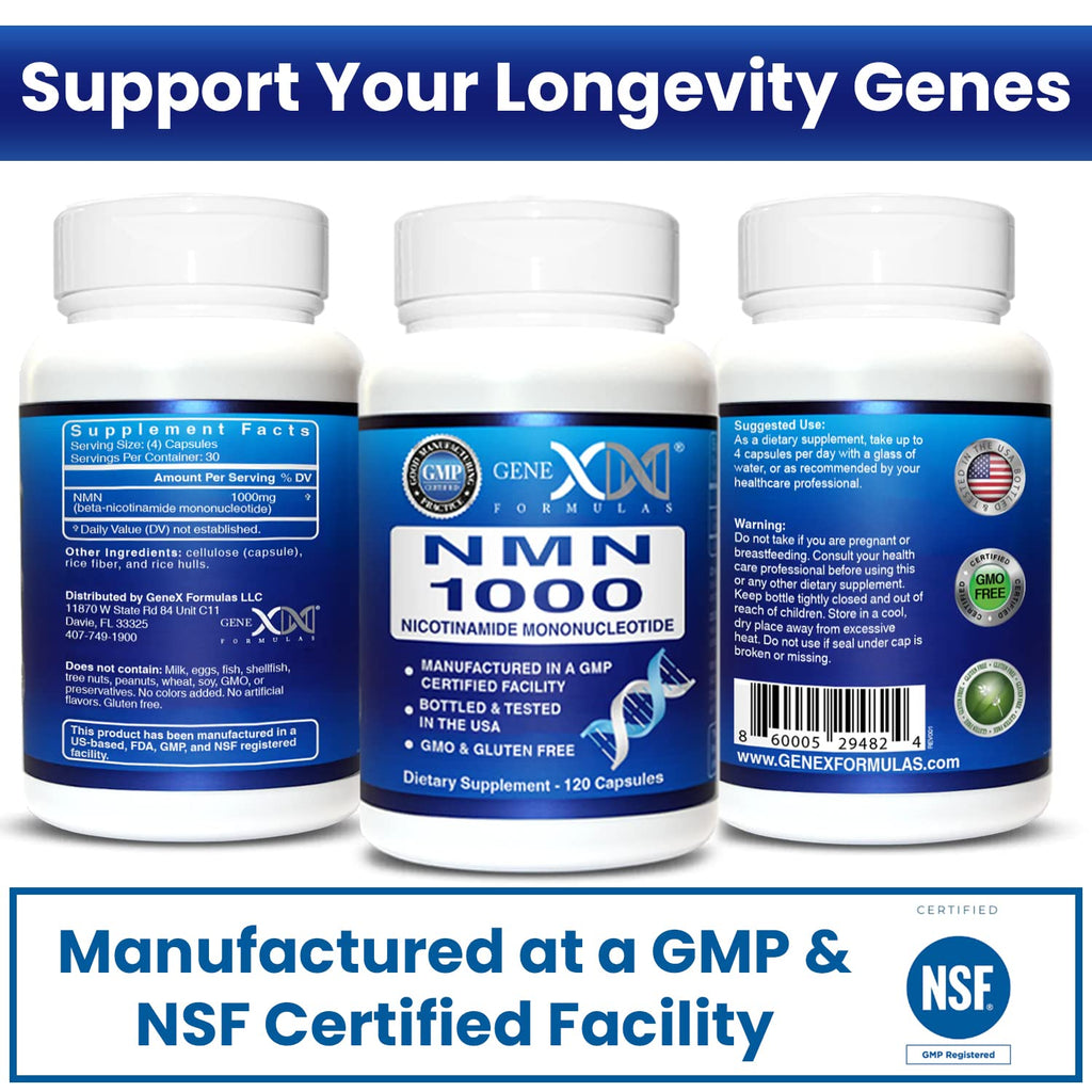 Genex NMN 1000mg Capsules for NAD+ Support

