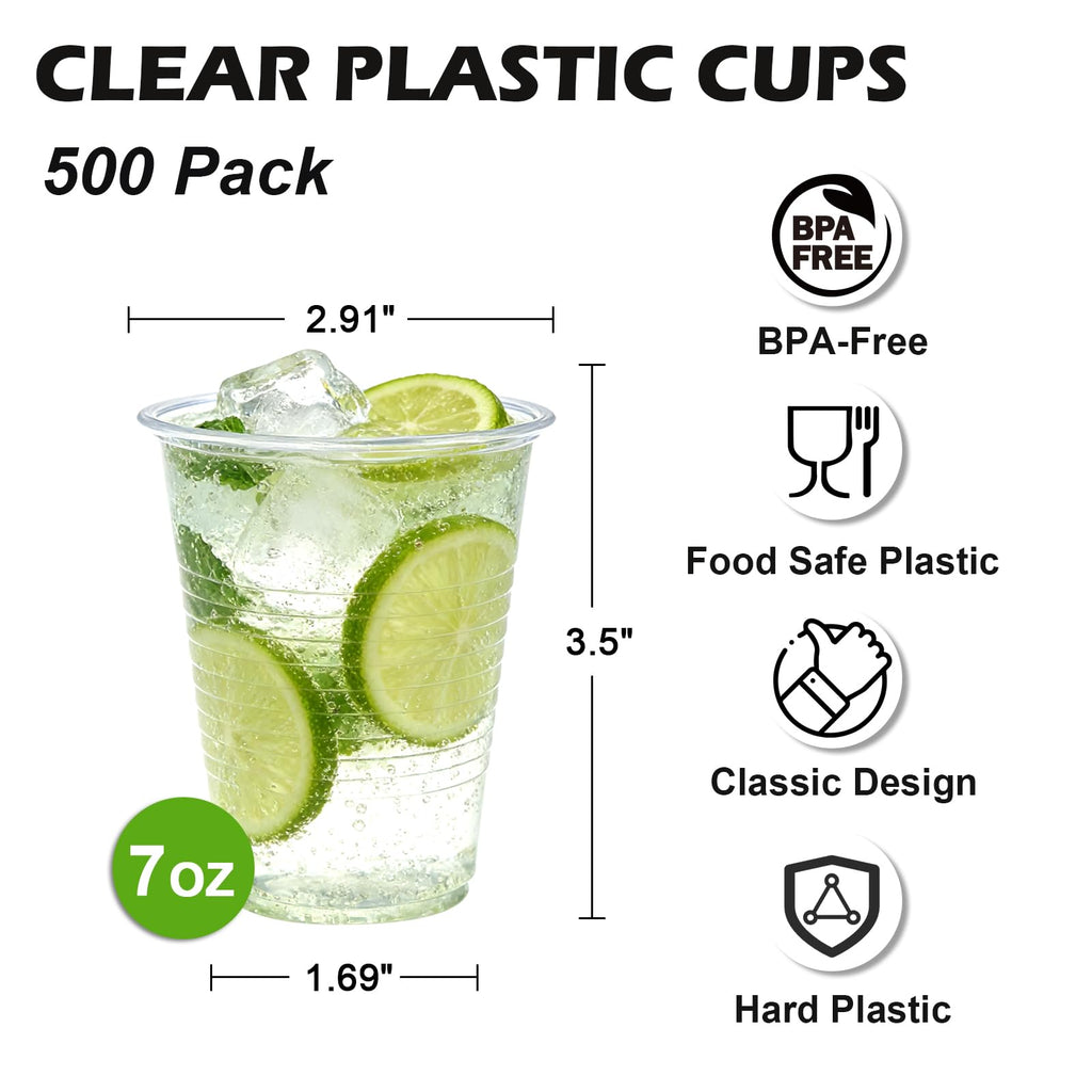 Disposable Plastic Cups by Lamosi – Clear

