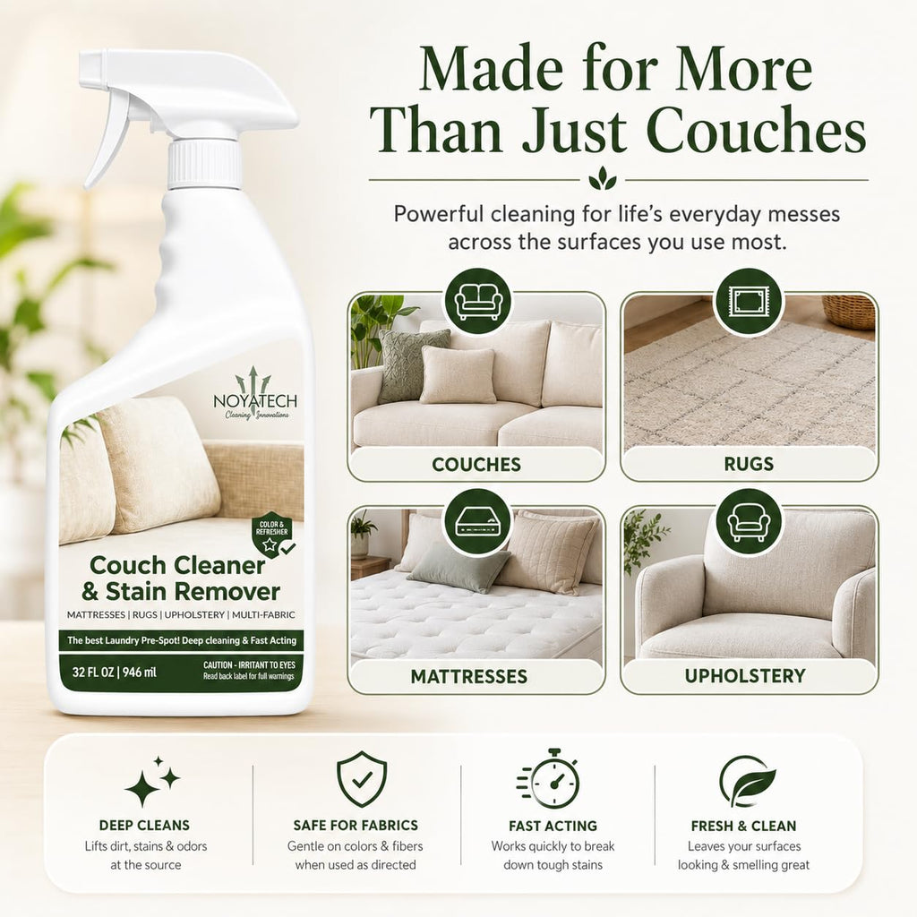 NOYATECH Couch Cleaner and Stain Remover Spray - Non-Toxic


