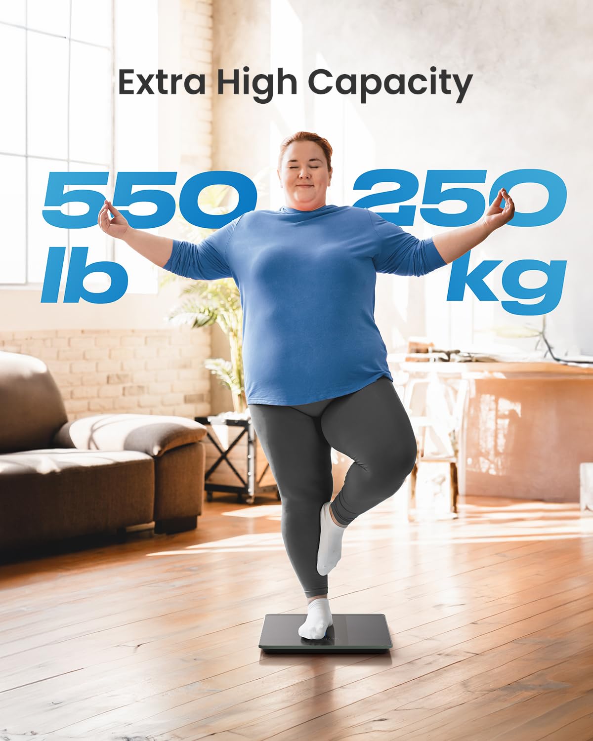 RENPHO 550lb Digital Bathroom Scale | Backlit Display

