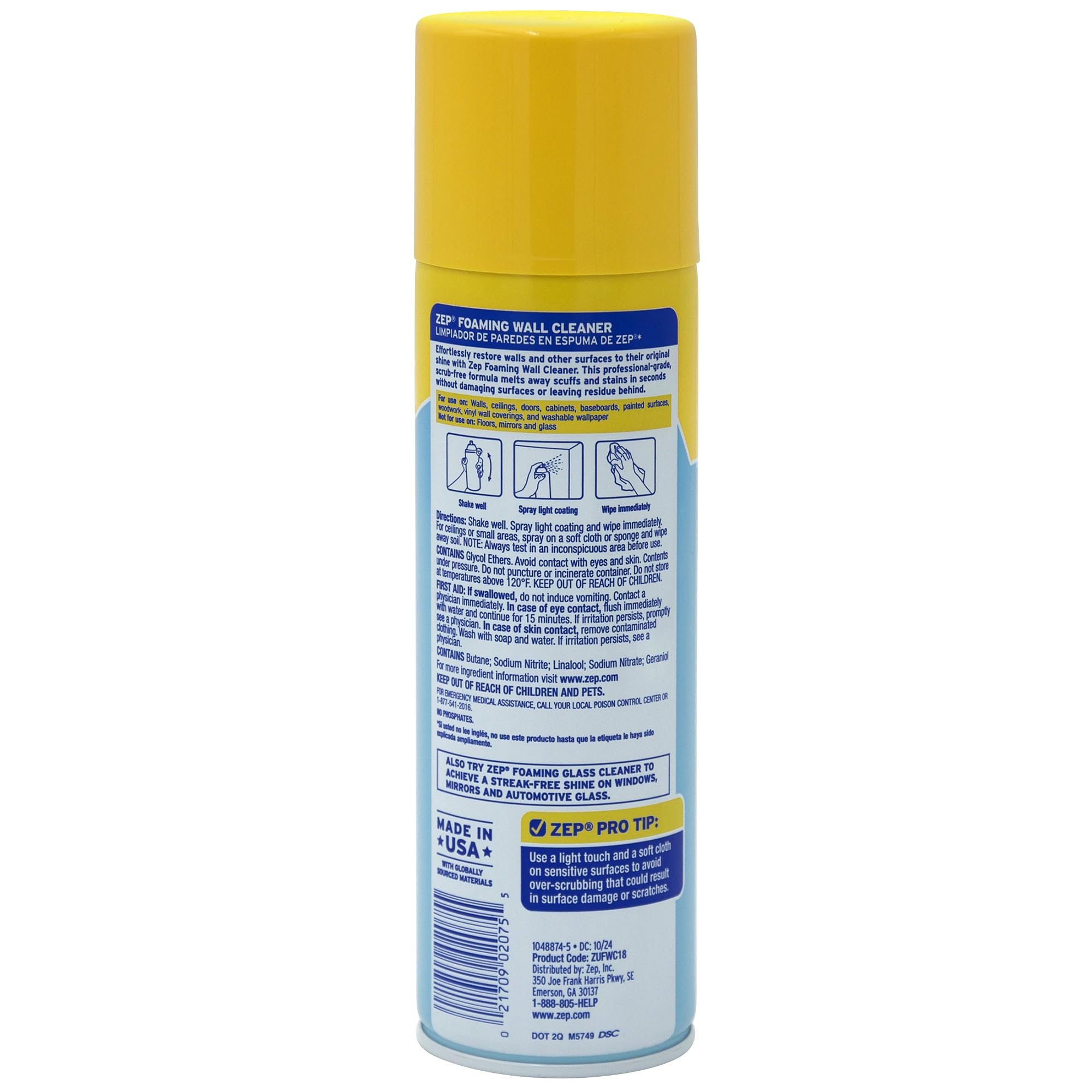 Zep Foaming Wall Cleaner | Safe on Painted Surfaces

