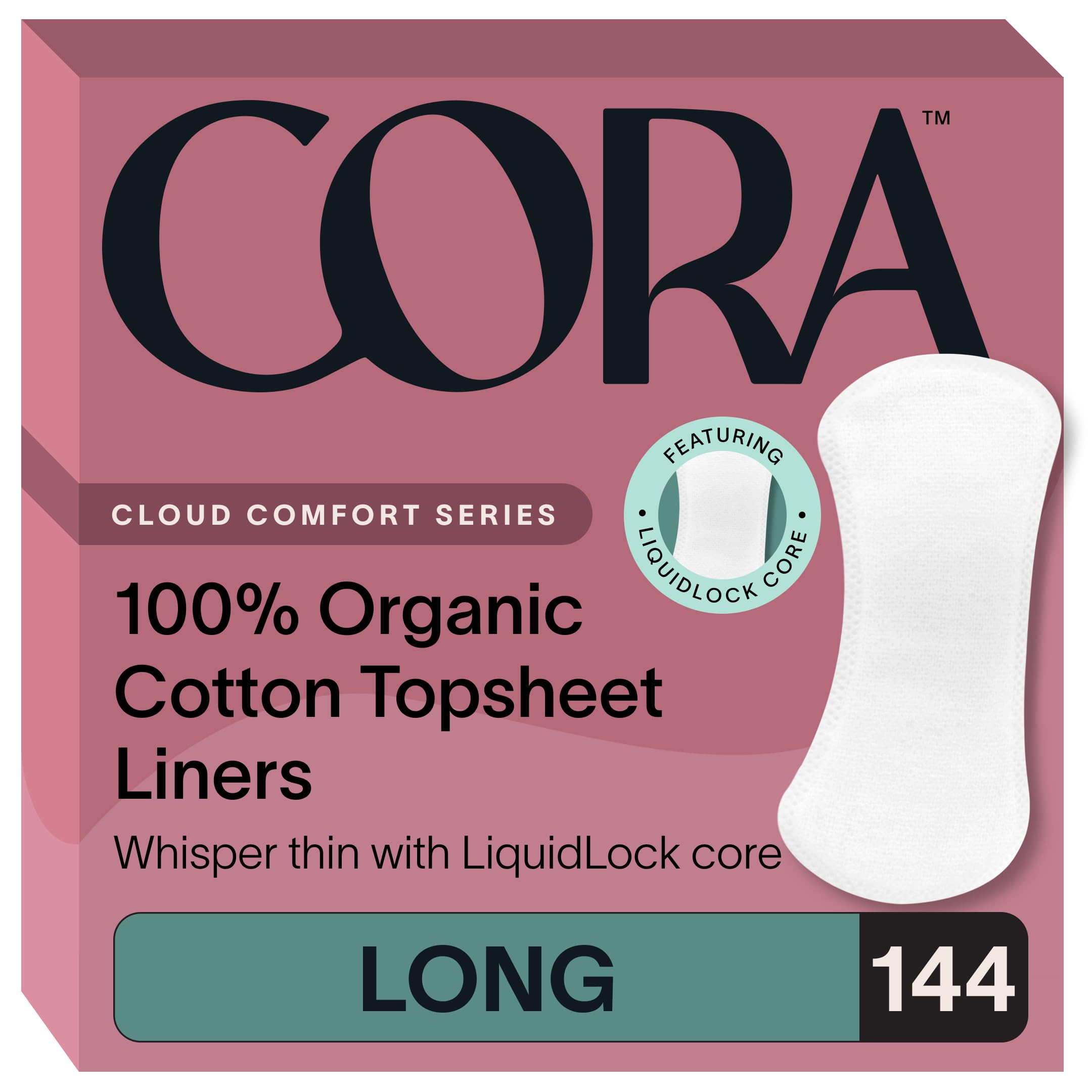 Cora 100% Organic Cotton Topsheet Period Liners