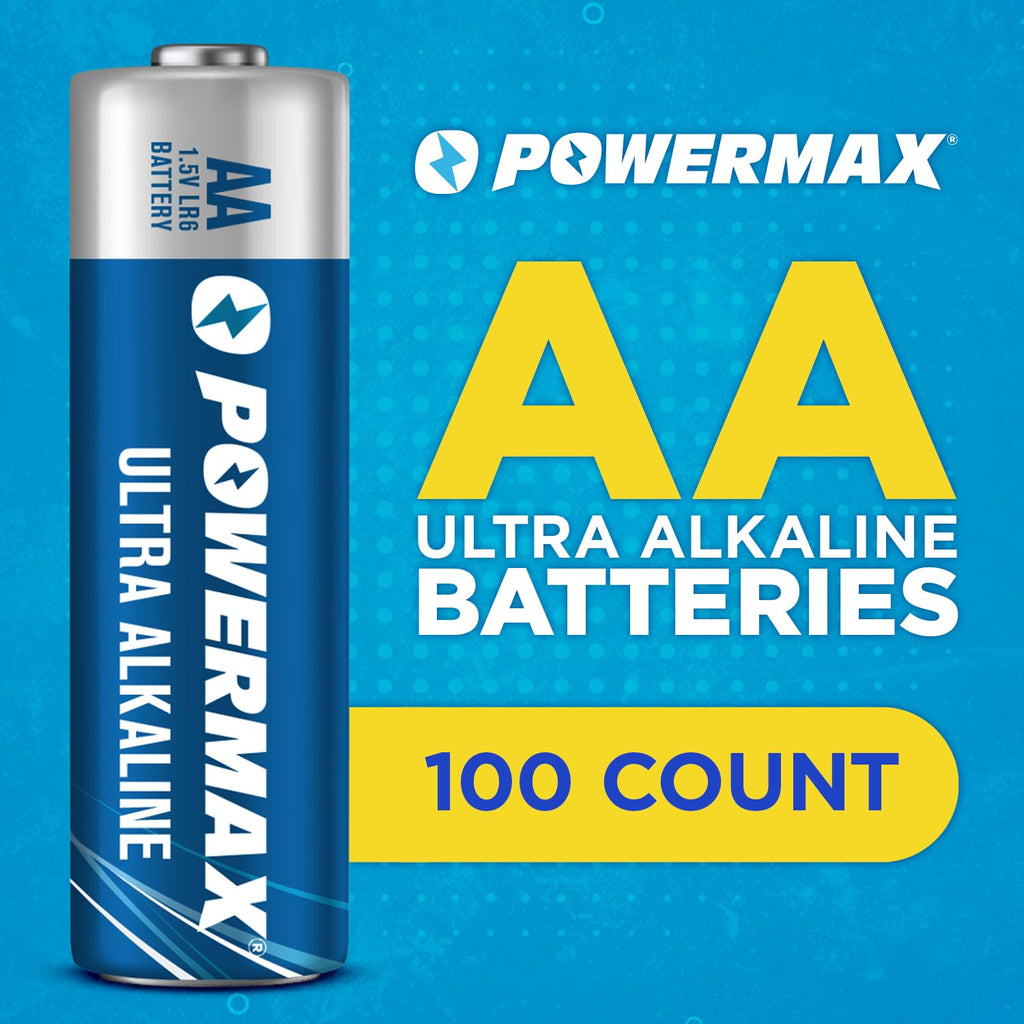 Powermax AA Alkaline Batteries - 1.5V Non-Rechargeable


