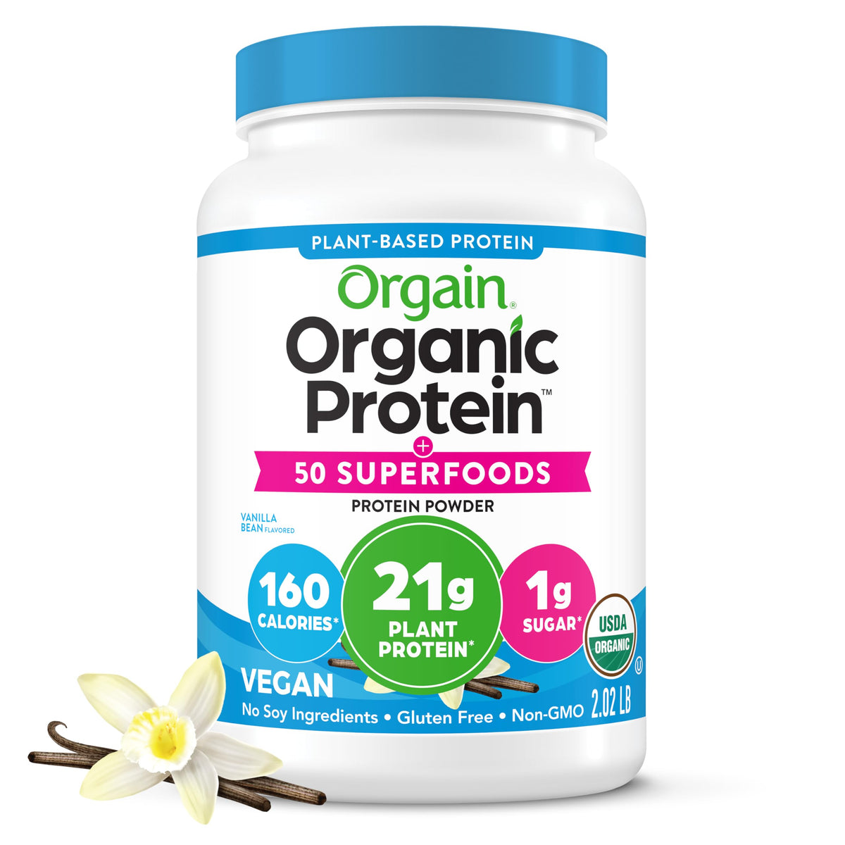 Orgain Organic Plant-Based Protein + 50 Superfoods Powder