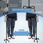 KingPavonini Adjustable Folding Walking Cane | Quad Base

