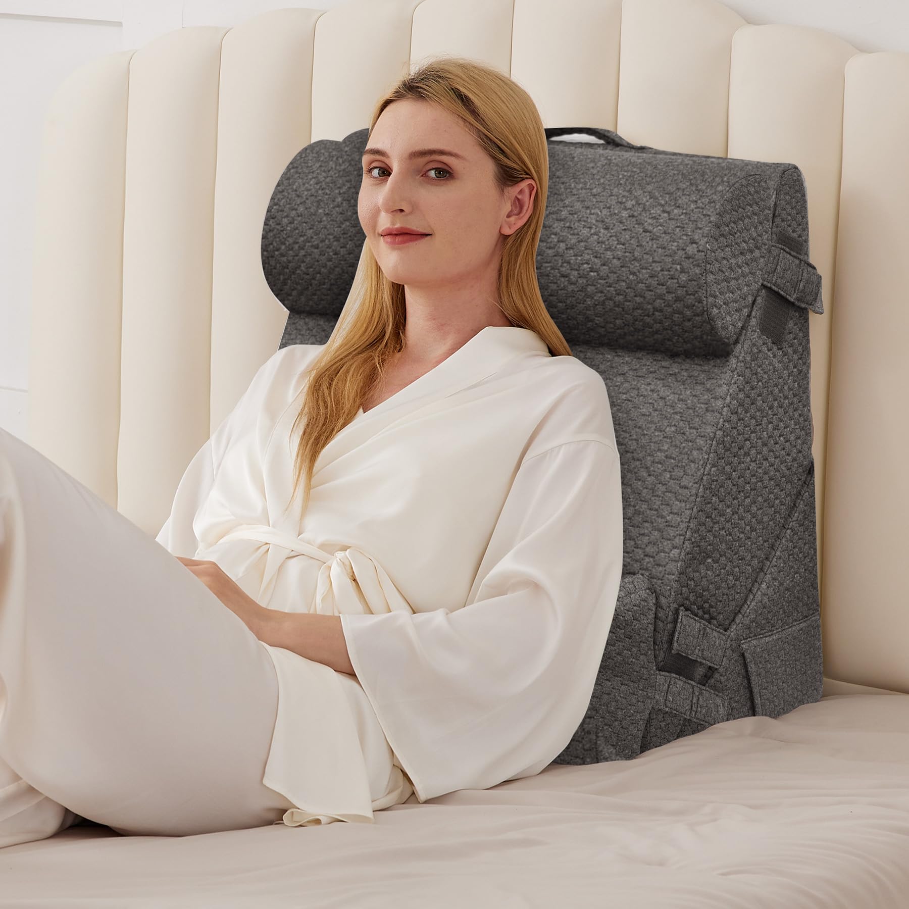 BIEEZZK Wedge Pillow Set for Post-Surgery & Acid Reflux