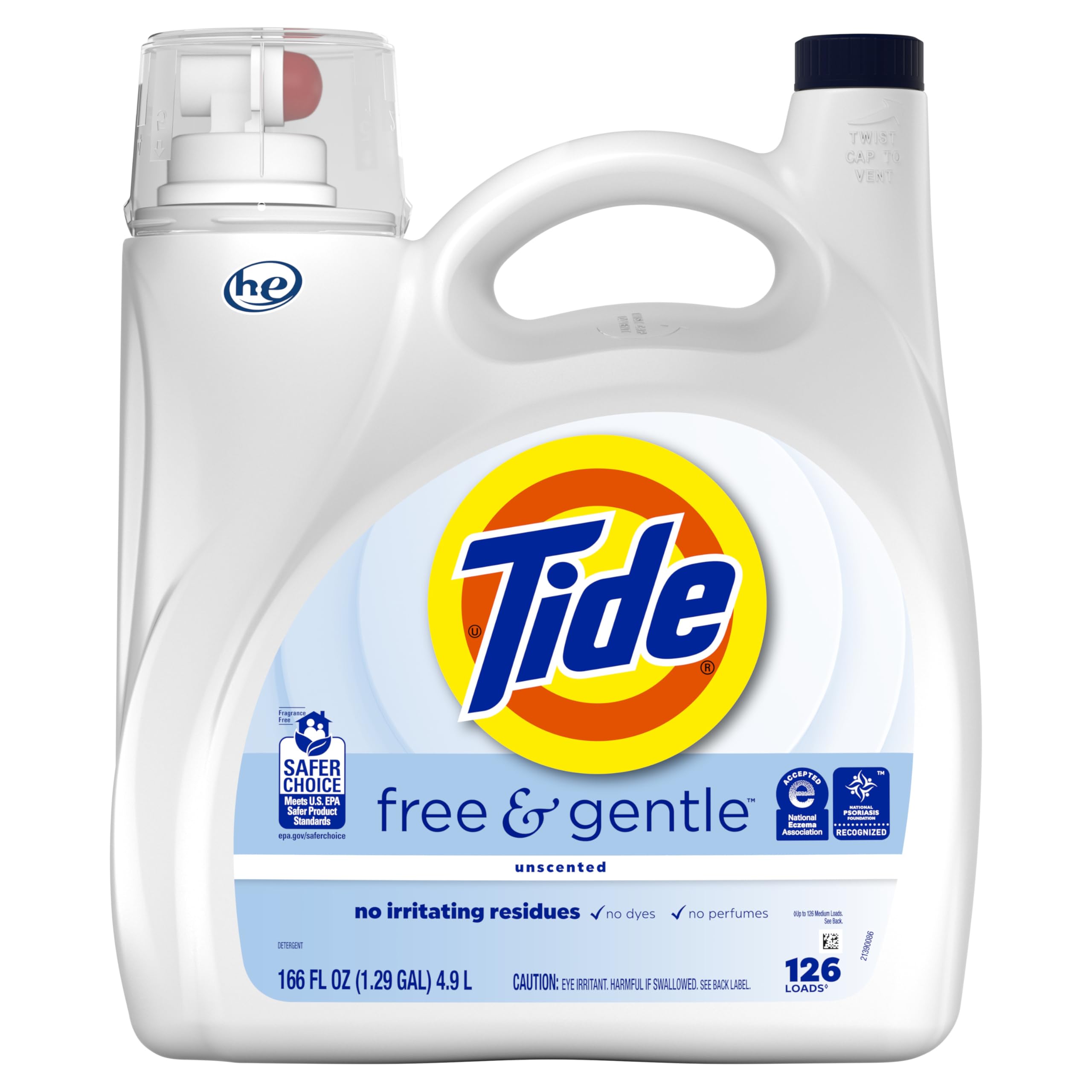 Tide Free and Gentle Liquid Laundry Detergent Hypoallergenic

