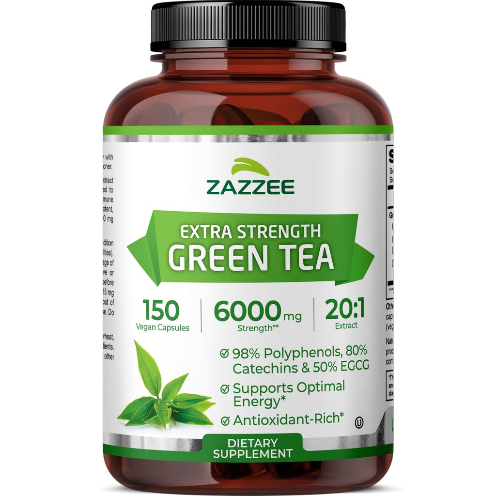 Zazzee Green Tea Extract Capsules - Extra Strength

