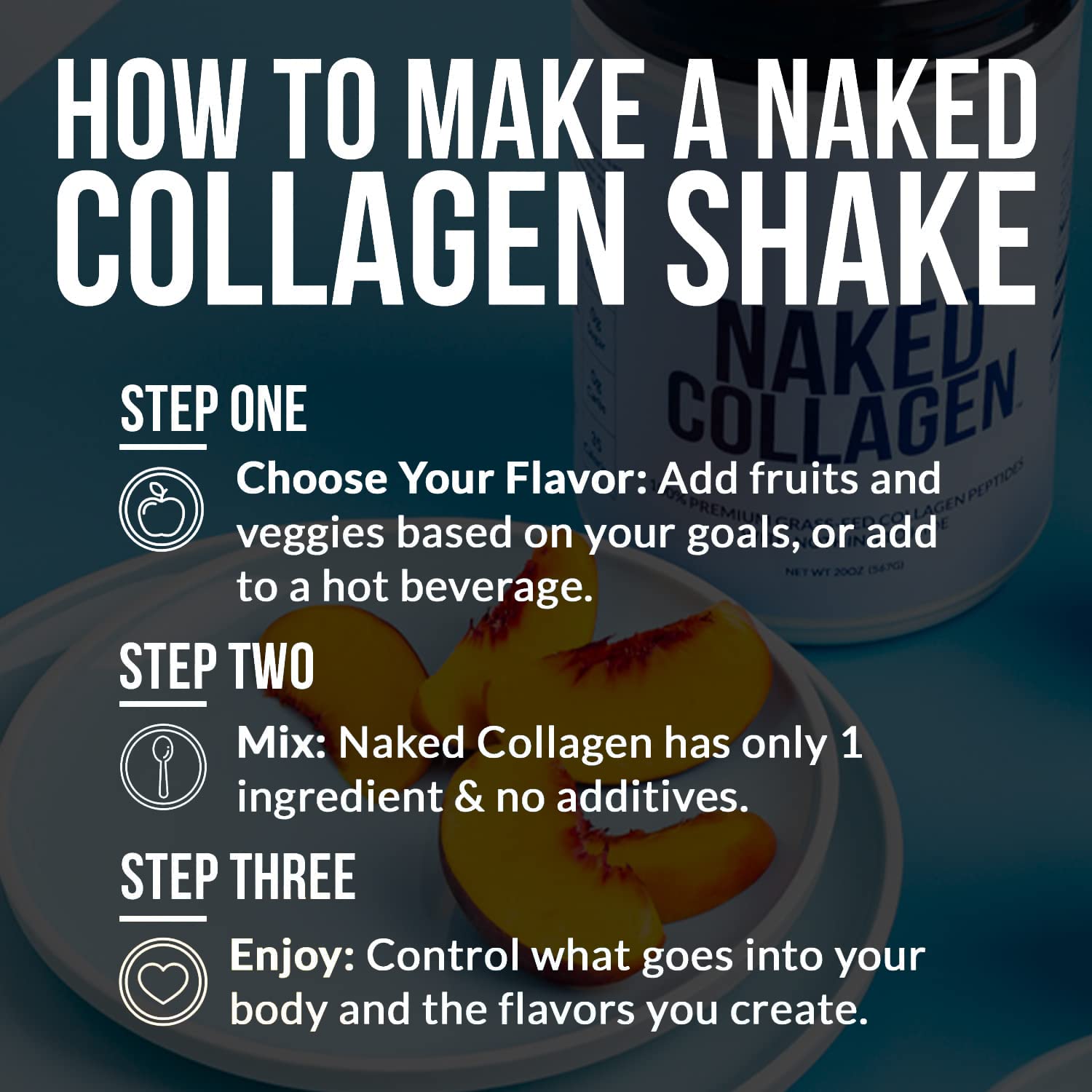NAKED Collagen Peptides Protein Powder - Grass-Fed NSF Certified


