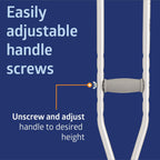 Medline Aluminum Crutches – Lightweight Walking Aid

