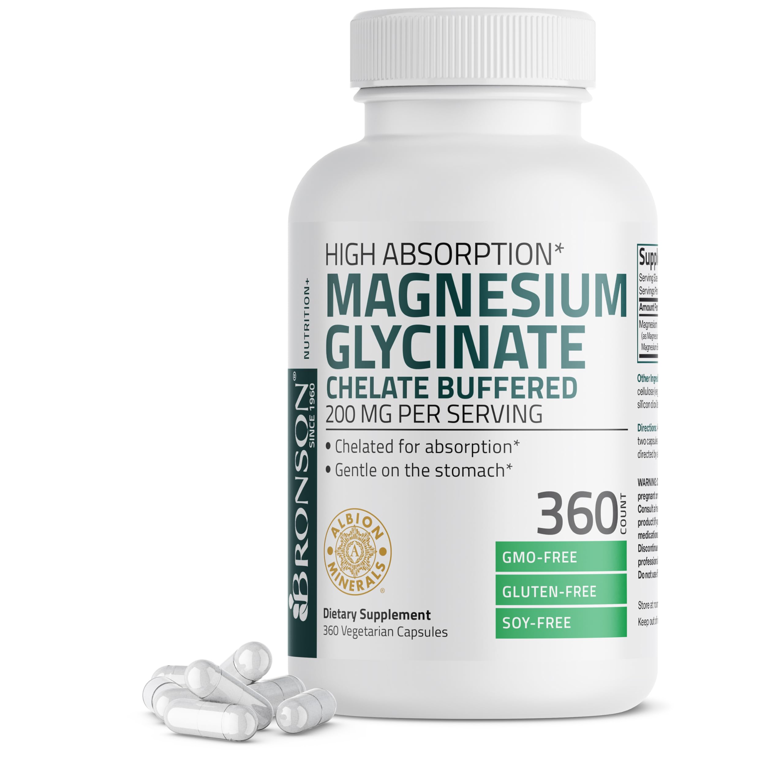 Bronson Magnesium Glycinate Chelated Supplement

