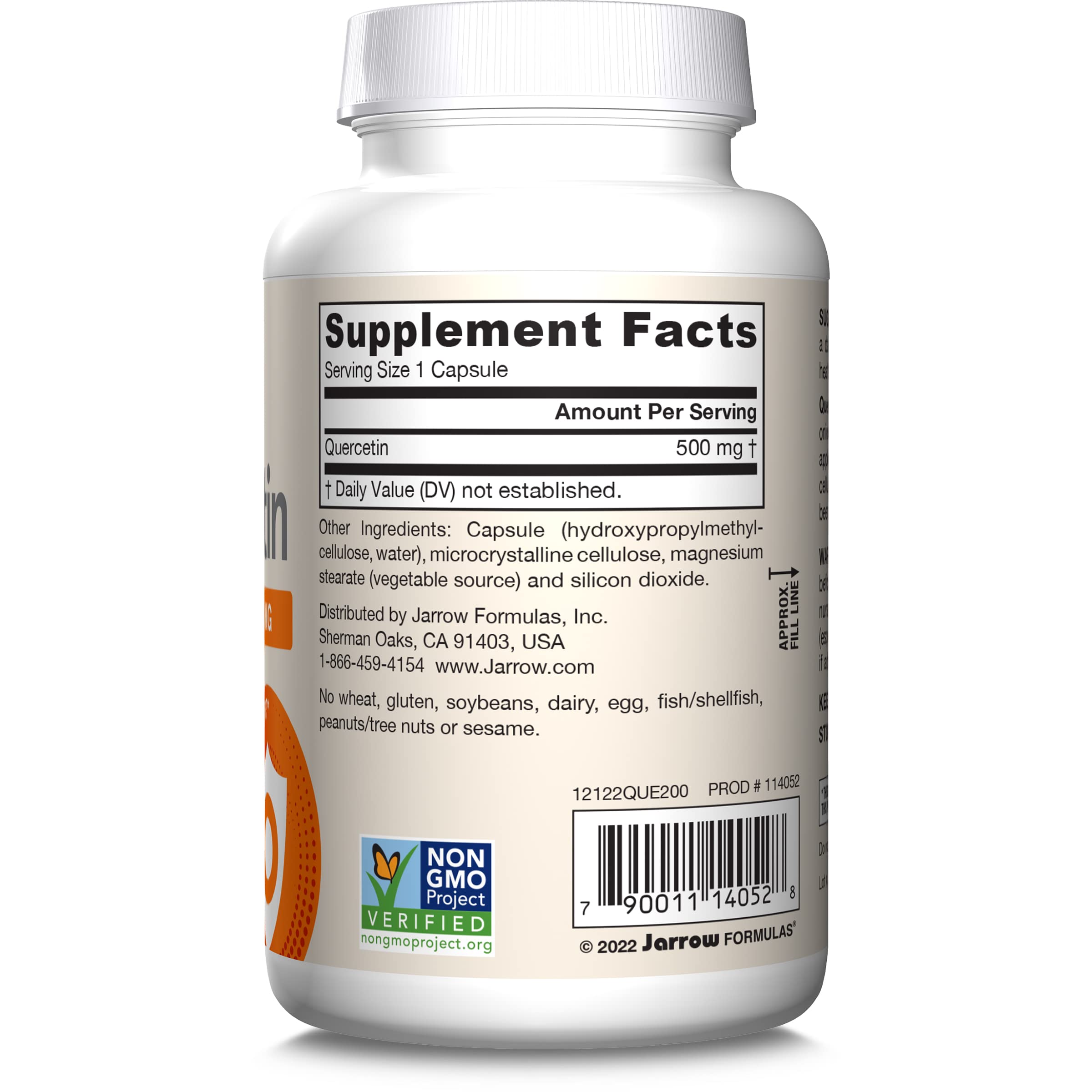 Jarrow Formulas Quercetin 500 mg Vegan Capsules

