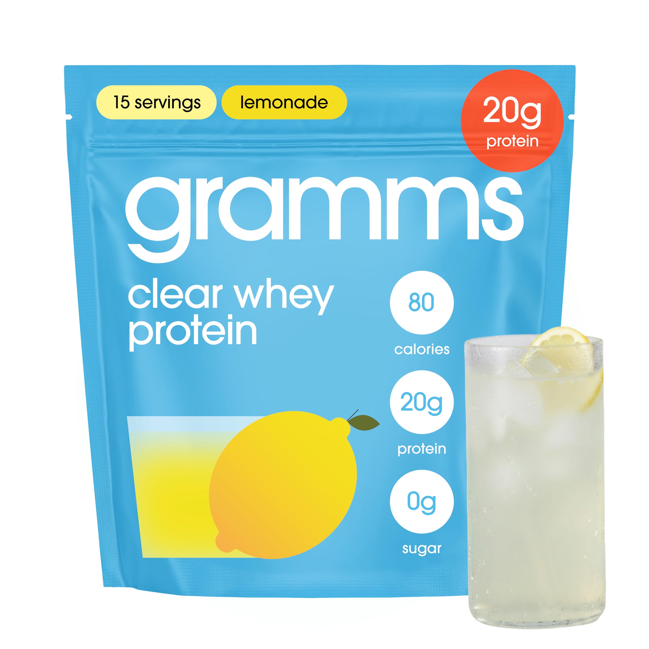GRAMMS Clear Protein Powder 20g - Lactose Free Isolate