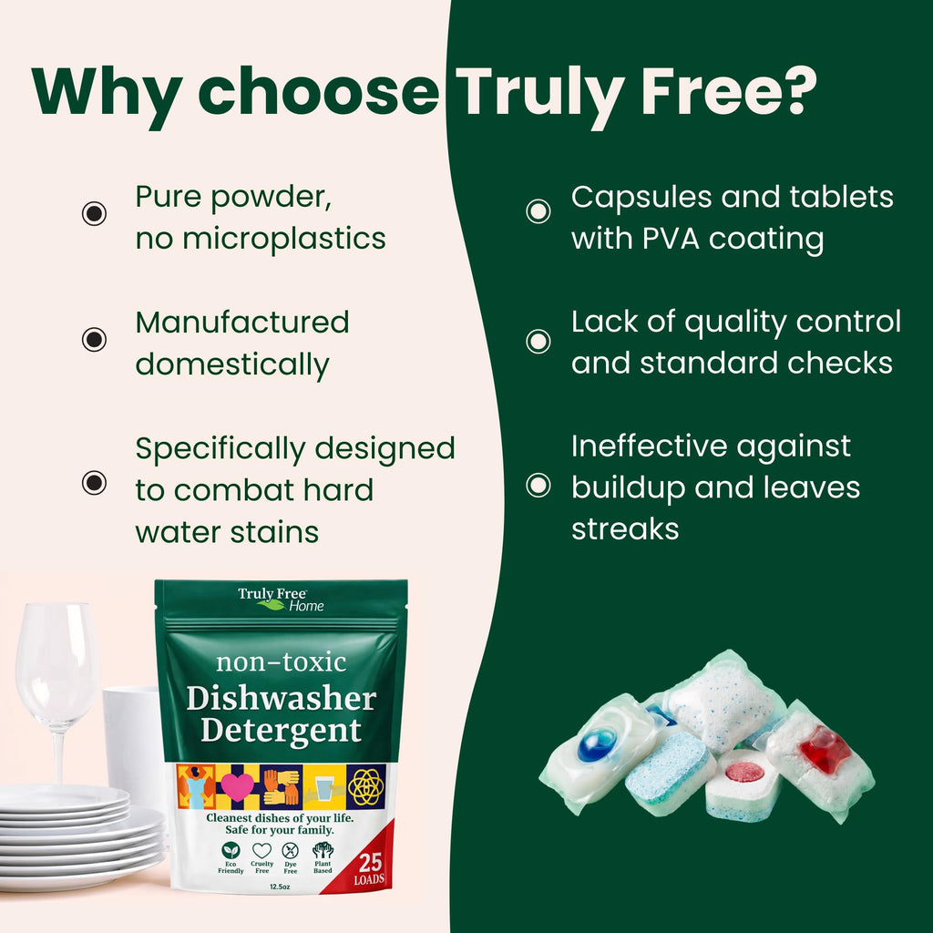 Truly Free Dishwasher Detergent Powder | Plant-Based

