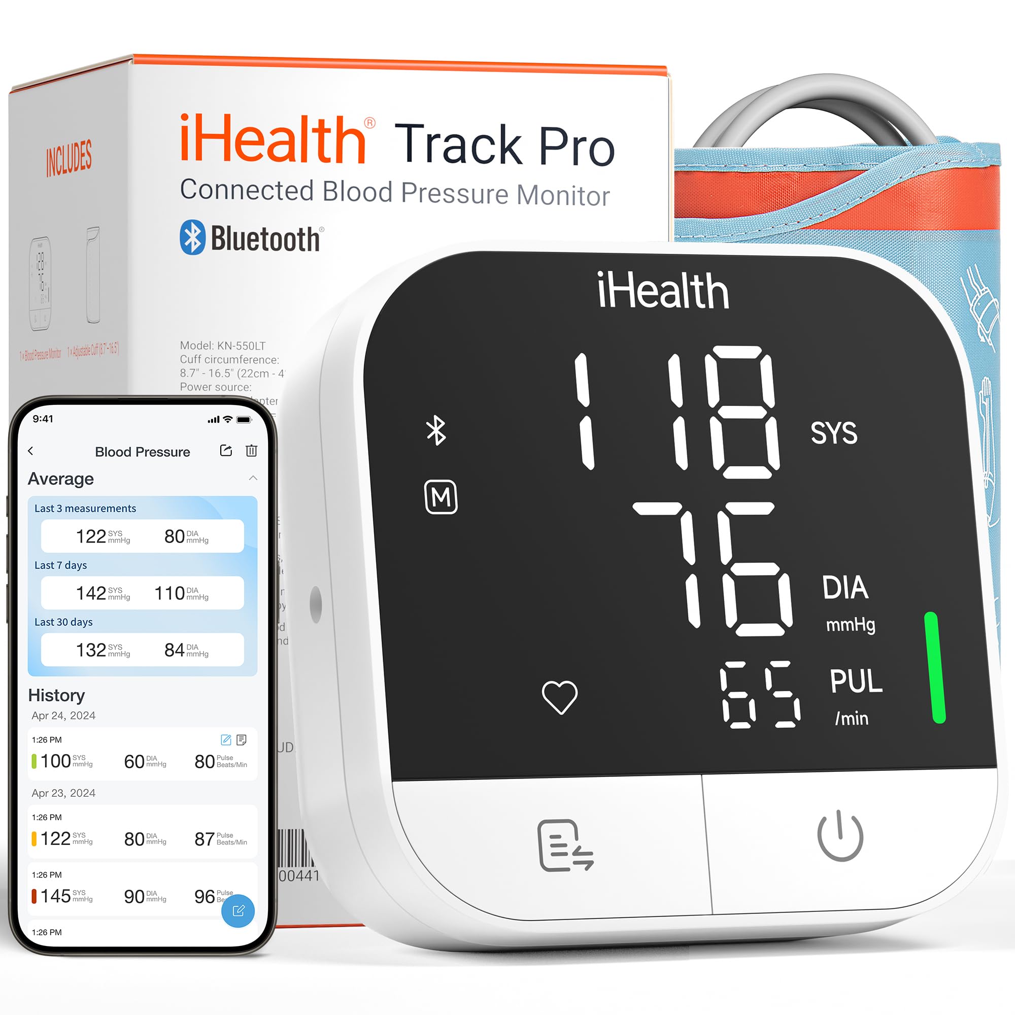 Blood Pressure Monitor by iHealth Track Pro - App Sync

