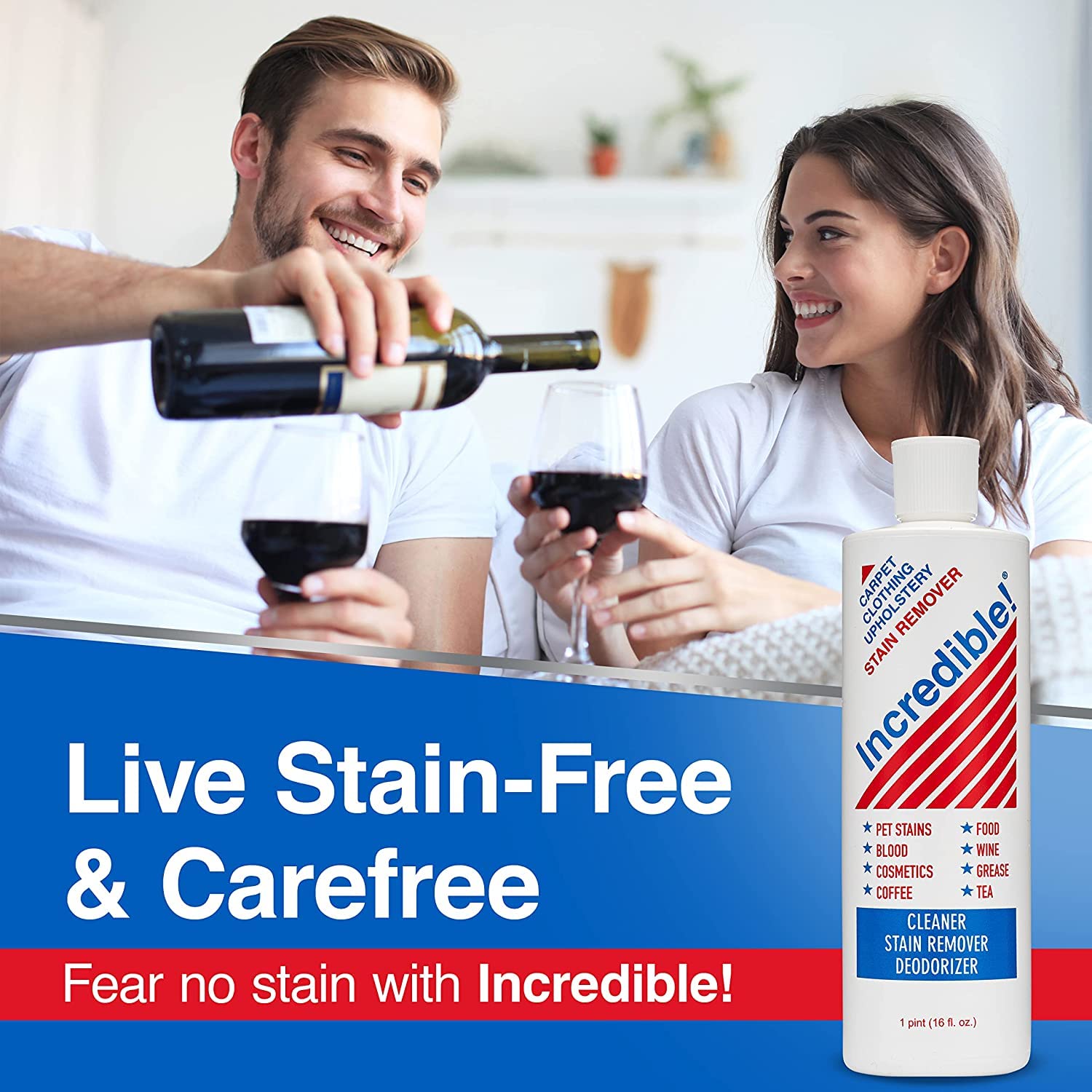 Incredible Stain Remover - Instant Spot & Odor Eliminator


